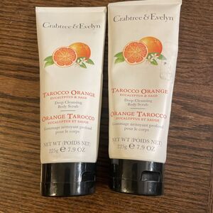 Crabtree & Evelyn Tarocco Orange Deep Cleansing Body Scrub 7.9 oz/ea SEALED X 2